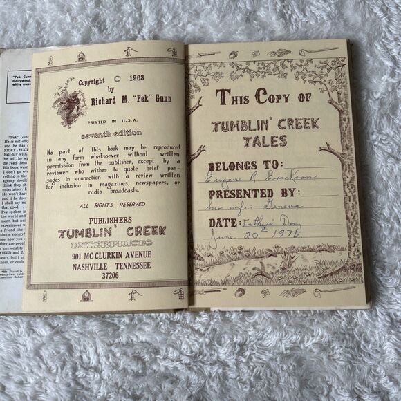 Tumbling’ Creek Tales, Southern Folklore Pek Gunn - 7th Edition 1976 - Picture 4 of 9
